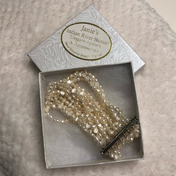 Jewelry - Pearl Bracelet with Multi Strands Sterling Silver